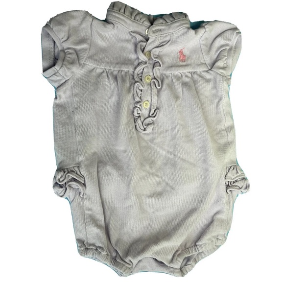 Ralph Lauren Other - Ralph Lauren Infant Girl’s One-Piece Romper Bubble 6M Light Purple w/Snaps
